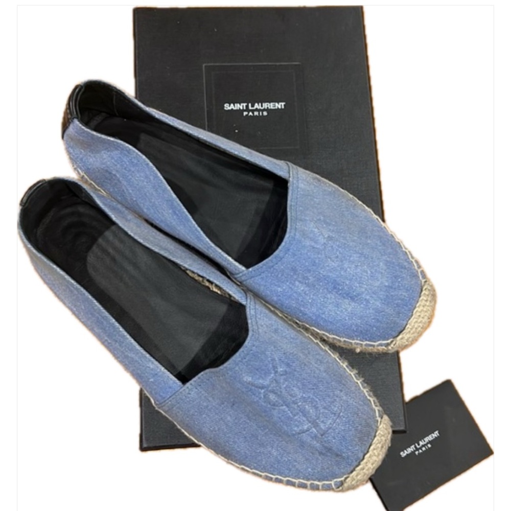 Saint Laurent Cotton Denim Espadrille Loafers (unrestored) – Women’s